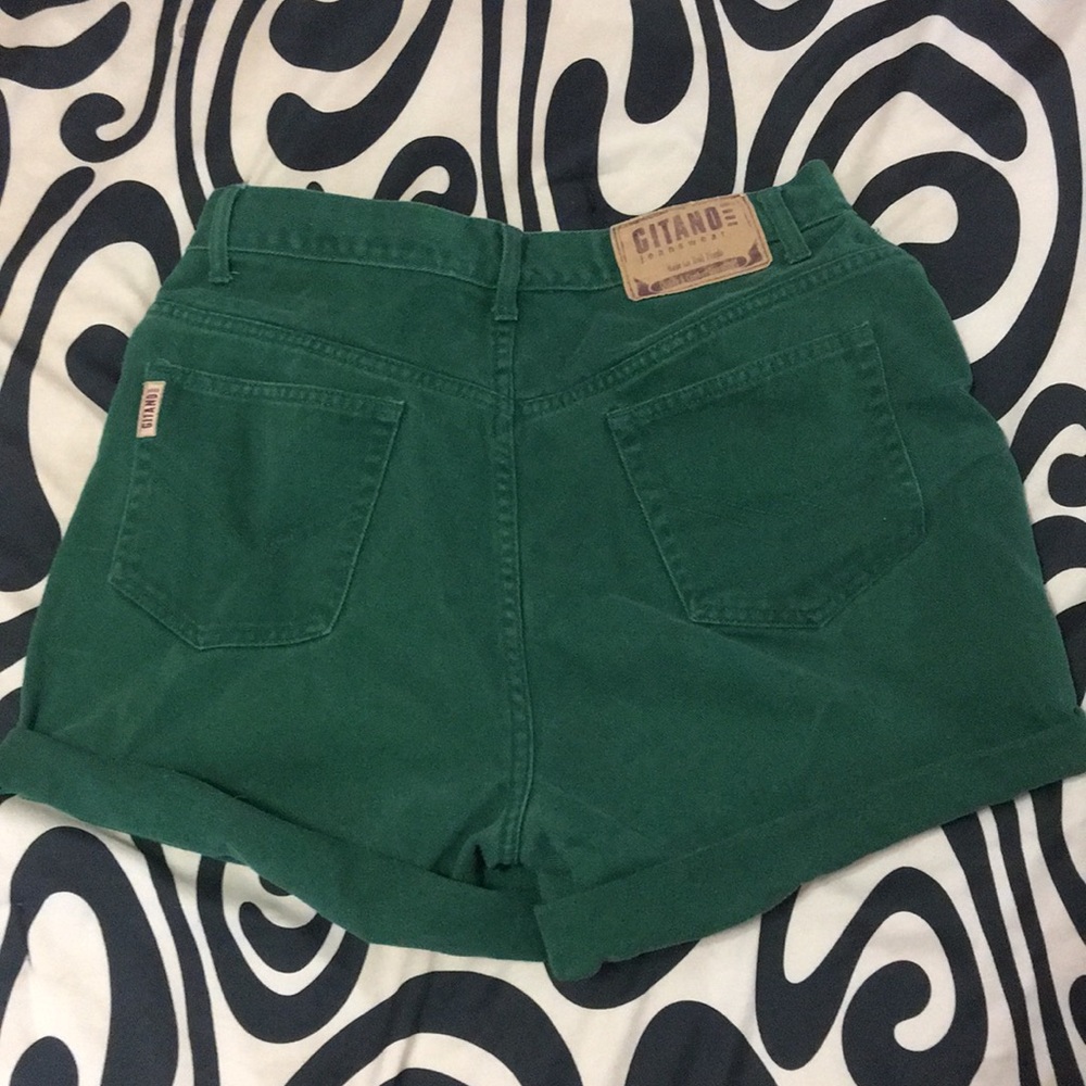 Gitano army green high waisted jean shorts